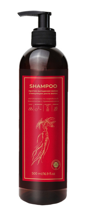 Шампунь для волос с корейским женьшенем и золотом 500 мл в Нижнем Тагиле